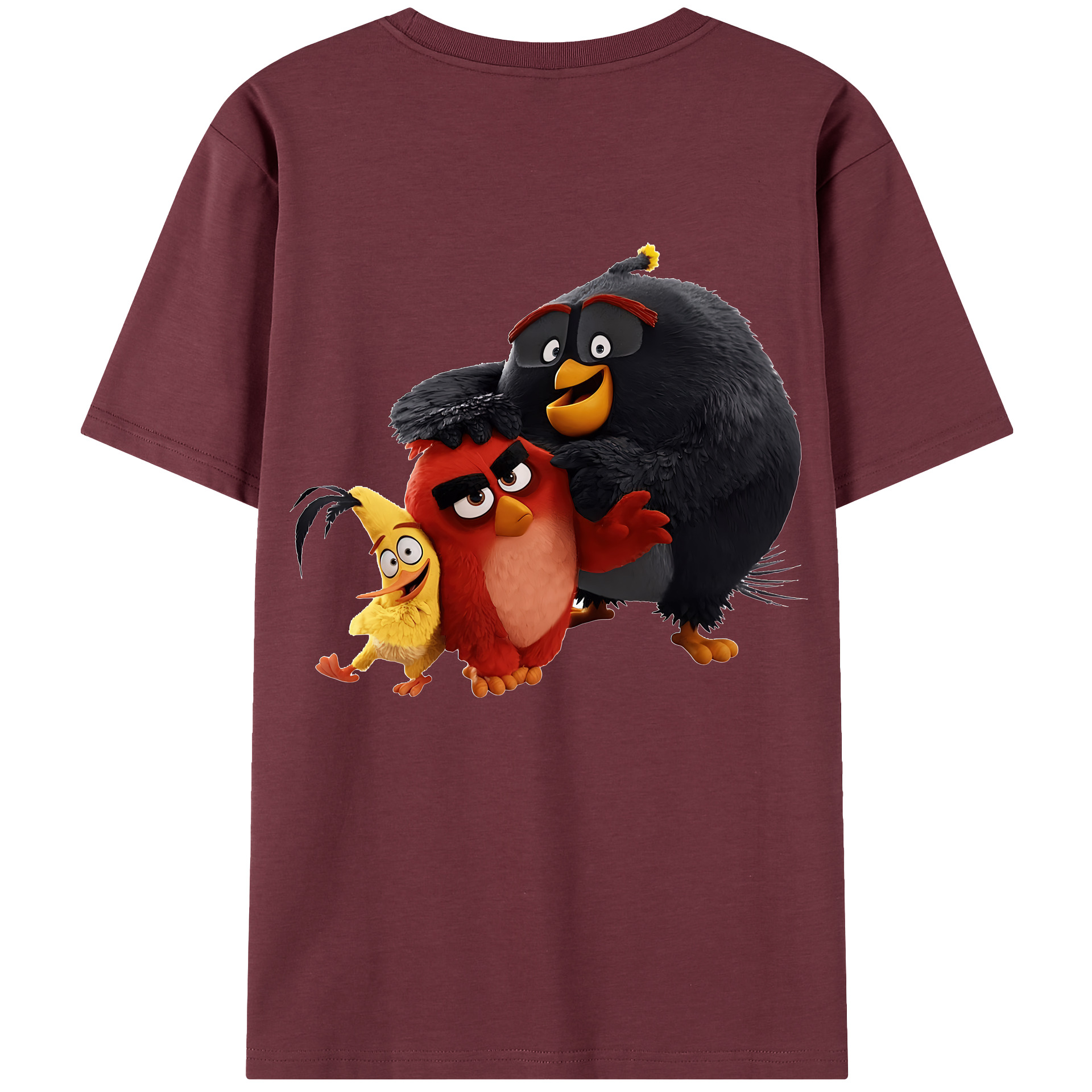 （画像用） Angry Birds アングリーバード 綿100％半袖Tシャツ（背面プリント）